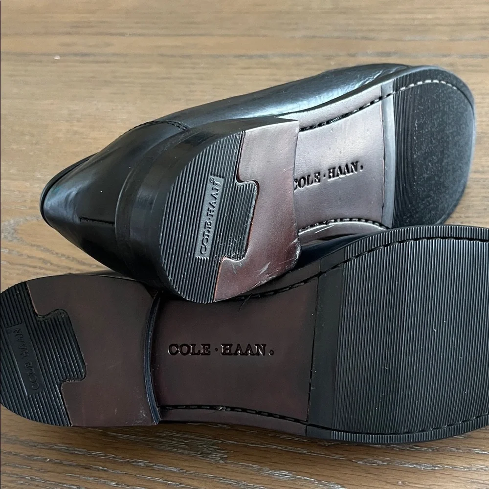 Cole‎ Haan Black Leather Men's Slip-Ons - Picture 8 of 8